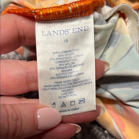 Floral Tankini Top with Orange and Yellow Flowers - Picture 5 of 5